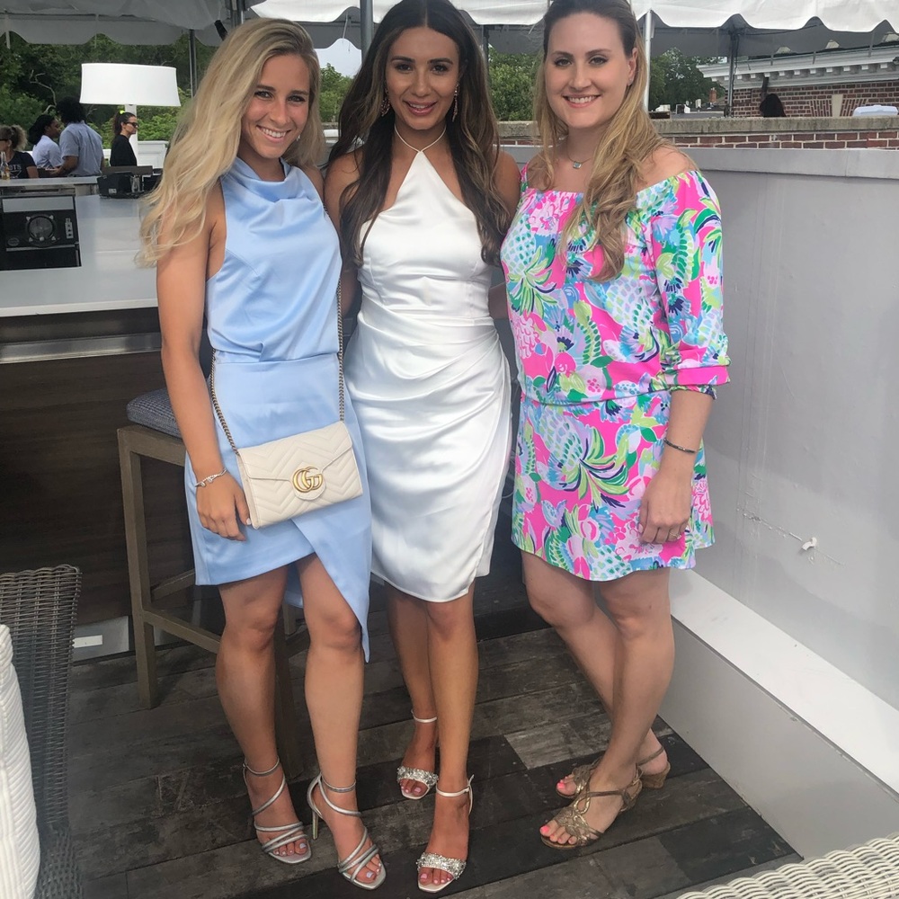 Powder blue revolve dress! Perfect for cocktail hour 😉